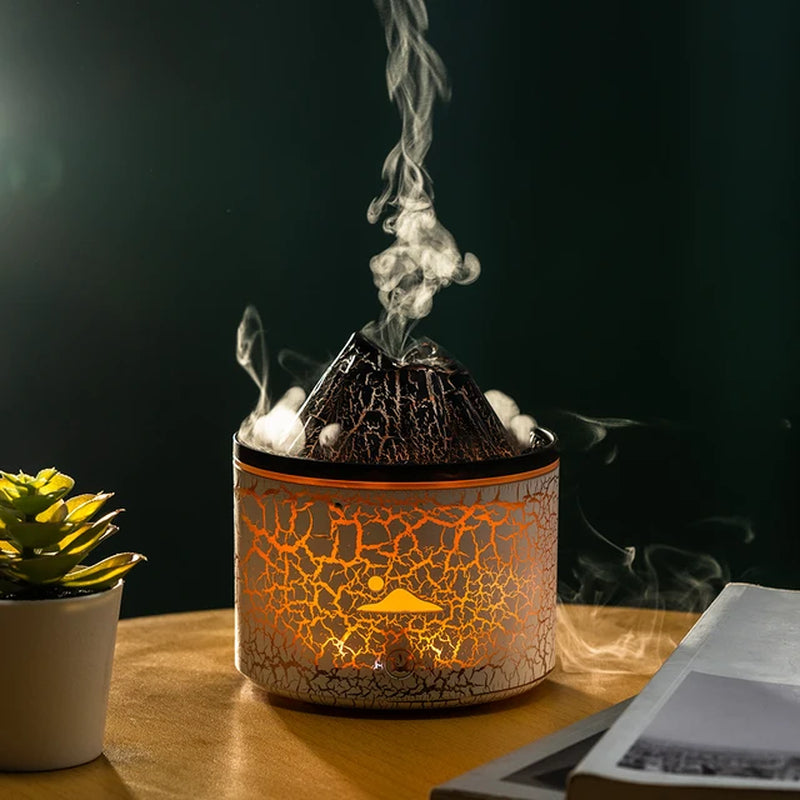 180Ml Volcanic Flame Humidifiers Mini Air Aroma Diffuser Essential Oils for Bedroom Home Purifier Humificador