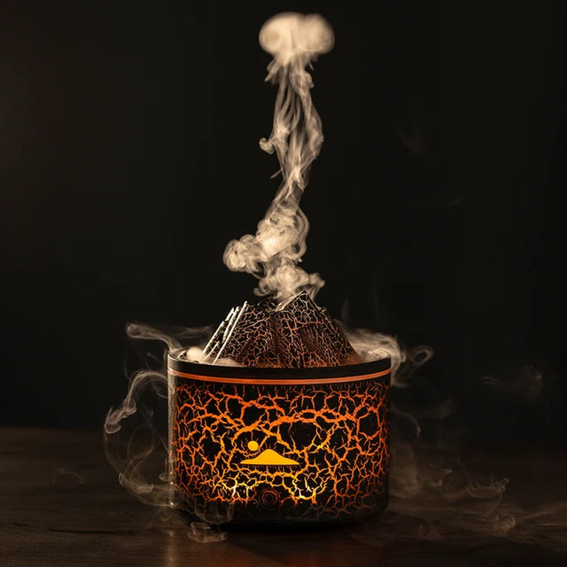 180Ml Volcanic Flame Humidifiers Mini Air Aroma Diffuser Essential Oils for Bedroom Home Purifier Humificador