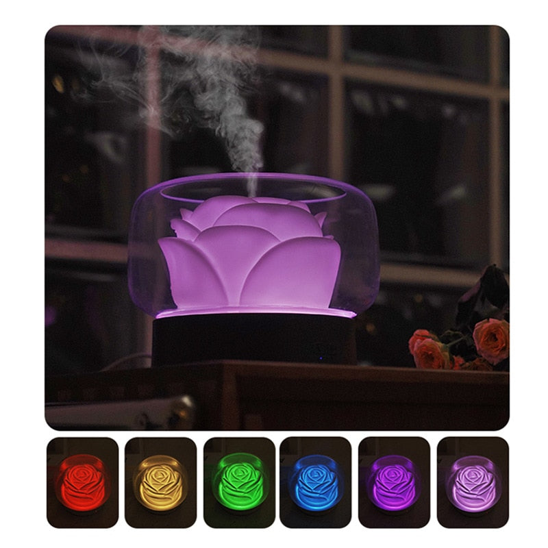 400Ml Home Electric Essential Oil Diffuser Ultrasonic Mist Air Humidifier Aromatherapy Fogger with Colorful Lamp Aroma Diffusor