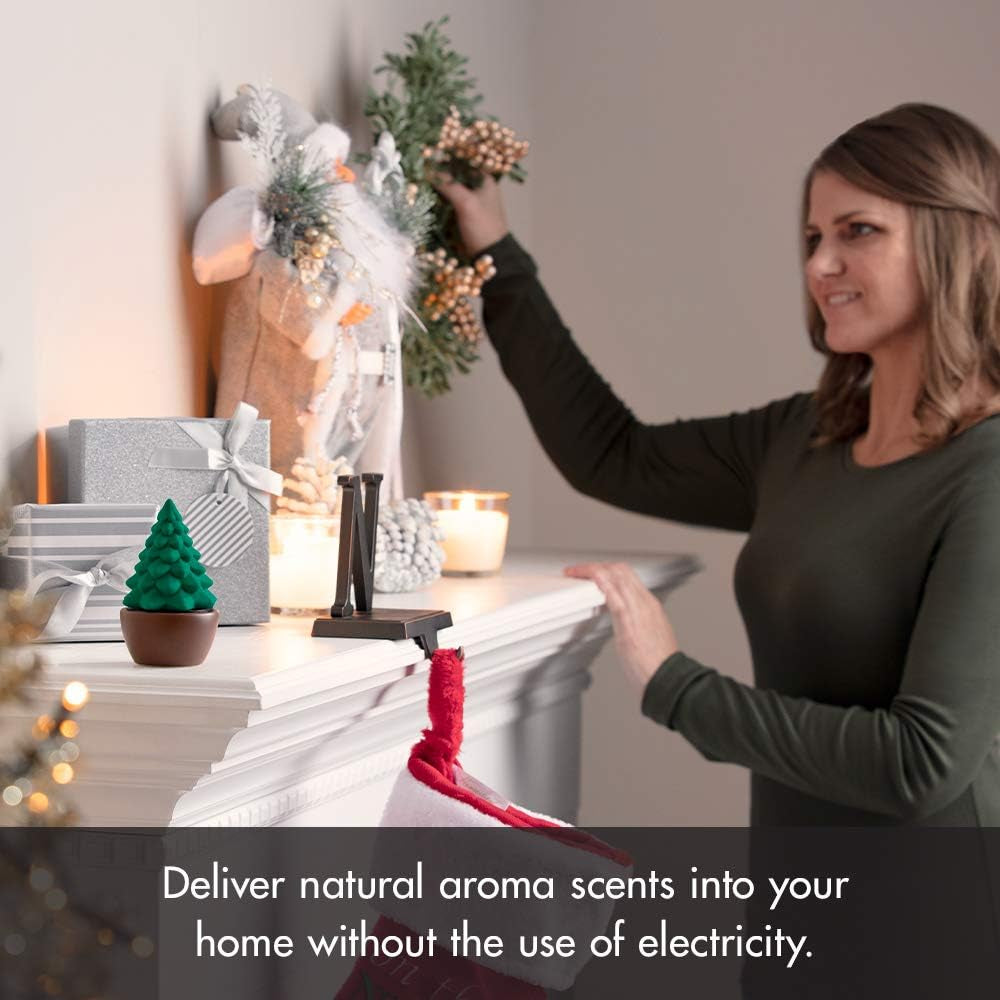 , Evergreen Christmas Tree Porcelain Aroma Diffuser, Holiday Décor for Essential Oils