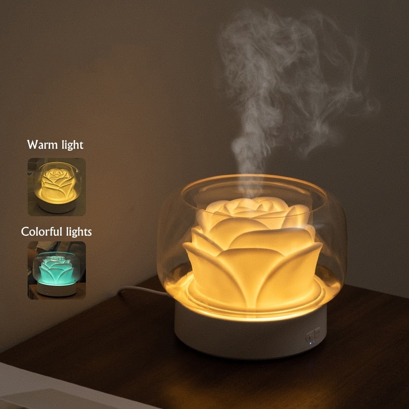 400Ml Home Electric Essential Oil Diffuser Ultrasonic Mist Air Humidifier Aromatherapy Fogger with Colorful Lamp Aroma Diffusor