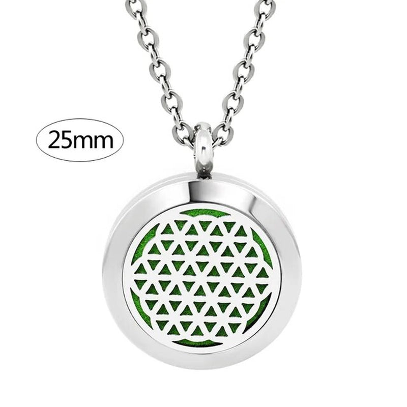 25Mm Essential Oil Diffuser Necklace 316 Stainless Steel Aromatherapy Diffuser Necklace Wholesale BA115-274