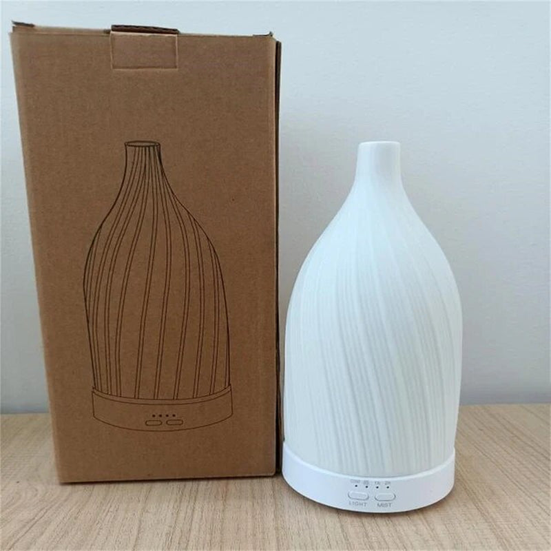 Essential Oil Fragrance Aromatherapy Diffuser Ceramic Fashionable Ultrasonic Air Humidifier for Home Bedroom Living Room 120ML