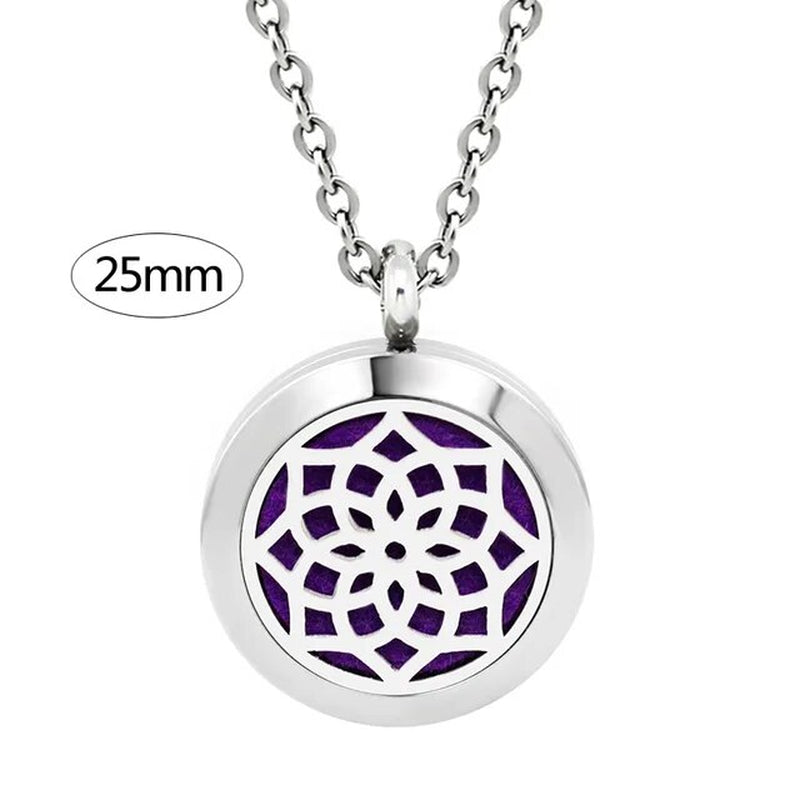 25Mm Essential Oil Diffuser Necklace 316 Stainless Steel Aromatherapy Diffuser Necklace Wholesale BA115-274