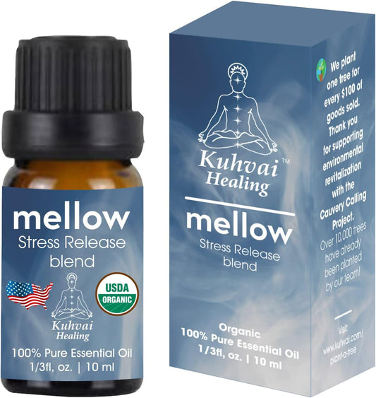 Stress Release Oil (10 ML) Made in USA, Therapeutic Massage Grade Essential Oil Set Blend for Diffuser Humidifier, 100% Natural & Organic Aromatherapy Stress Release Essential Oil