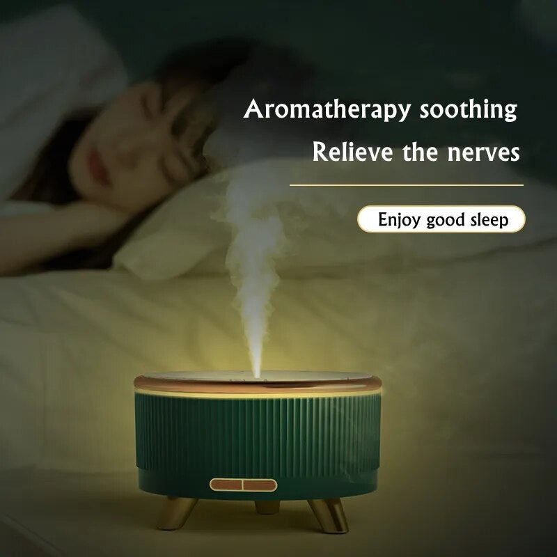 500ML Aromatherapy Essential Oil Diffuser Ultrasonic Air Humidifier with Color Changing LED Lamp for Home Fragrance Mist Maker