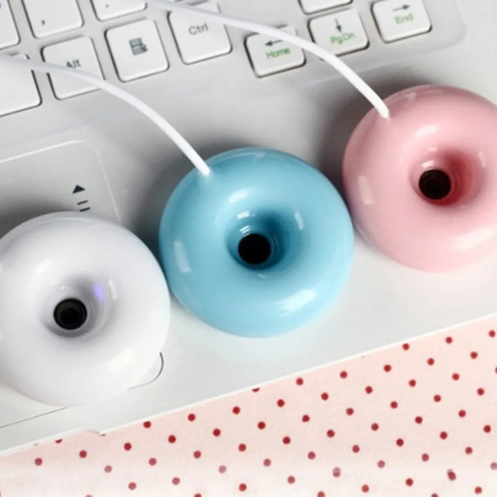 1 Pcs Usb Office Desktop Mini Humidifier Portable Air Purifier Creative Donut Humidifier Mini Sprayer